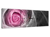 Fraktálna ruža vo fuchsii Obraz s hodinami