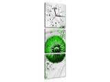 Obraz s hodinami na plátne Zelené púpavy 2