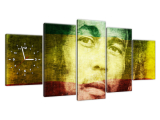 Nástenné hodiny na plátne Bob Marley