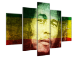 Nástenné hodiny na plátne Bob Marley