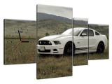 Obraz s hodinami na plátne Mustang GT V8 - Brett Levin